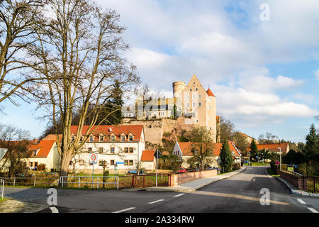 Il castello di Gnandstein nel Land della Turingia Foto Stock