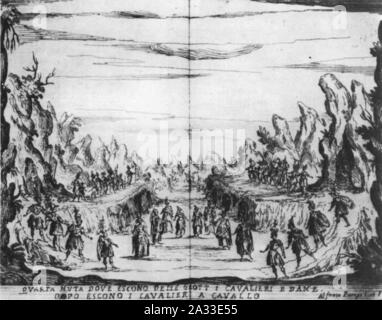 F. Caccini - La liberazione di Ruggiero - Scena 4. Foto Stock