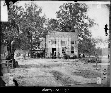 Fair Oaks, Va. casa telaio utilizzato come ospedale da Gen Joseph Hooker della divisione Foto Stock