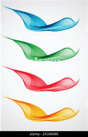 Set di colore in astratto wave Illustrazione Vettoriale