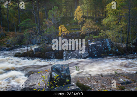 Fiume Affric, Glen Affric, Cannich, Highlands della Scozia Foto Stock