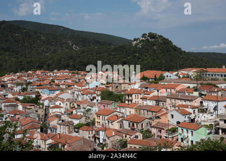 Agiasos, Monte Olimpo, Lesbo, Grecia. Foto Stock