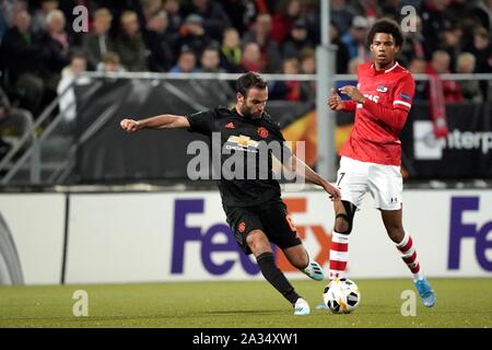 Juan Mata (Manchester United) durante la gara di Europa League AZ-Manchester United il 3 di ottobre 2019 a Den Haag, Paesi Bassi. Credito: Sander Chamid/SCS/AFLO/Alamy Live News Foto Stock