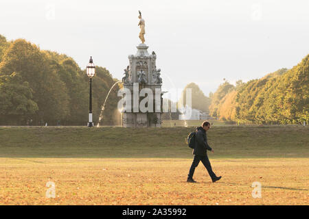 La Fontana Diana in Bushy Park. Londra, Regno Unito. Foto Stock