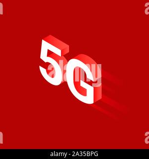 Creative 5G wireless di rete concetto tecnologico. Si può utilizzare per i banner web, infographics. Appartamento illustrazione vettoriale Illustrazione Vettoriale