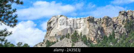 Panorama del monte Rushmore national memorial vicino a Keystone, Dakota del Sud Foto Stock