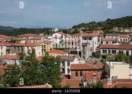 Agiasos, Monte Olimpo, Lesbo, Grecia. Foto Stock