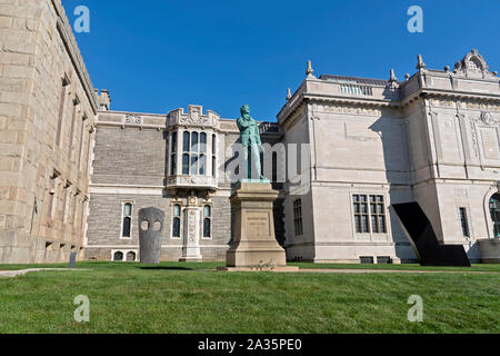 Nathan Hale, statua di Enoch Smith boschi, Hartford , la città capitale del Connecticut, Stati Uniti d'America Foto Stock