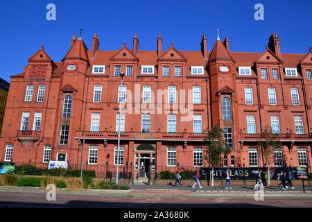 Vecchio edificio di Manchester Royal Eye Hospital di Manchester, Regno Unito Foto Stock