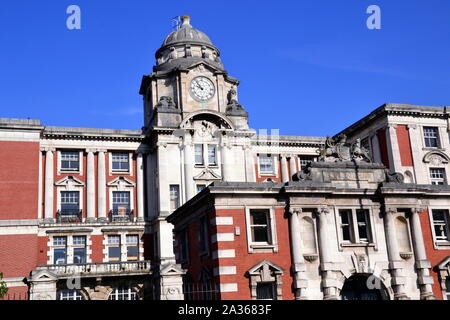 Vecchio edificio di Manchester Royal Infirmary, un ospedale di Manchester, Regno Unito Foto Stock