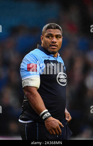 Cardiff, Galles, UK. 5 ottobre 2019. Guinness PRO14, Cardiff Blues v Edinburgh Rugby : Nick Williams di Cardiff Blues Credito: Craig Thomas/News immagini Credito: News immagini /Alamy Live News Foto Stock