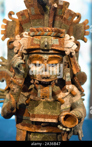 Maya bruciatore di incenso che rappresenta lo scriba di Mayapan. Yucatan, Messico. 1000 - 1542 Annuncio Foto Stock