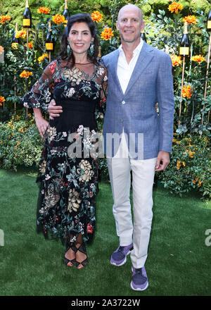 PACIFIC PALISADES, Los Angeles, California, Stati Uniti d'America - 05 ottobre: Vanessa Kay arriva alla decima edizione Veuve Clicquot Polo Classic Los Angeles tenutosi a Will Rogers State Historic Park il 5 ottobre 2019 in Pacific Palisades, Los Angeles, California, Stati Uniti. (Foto di Xavier COLLIN/Image Press Agency) Foto Stock