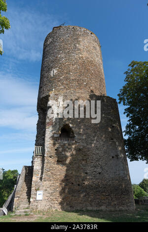 La cittadina medievale di Vouvant in Vandea regione della Francia Foto Stock