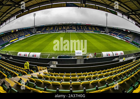 Sittard, Paesi Bassi. 06 ott 2019. SITTARD, Fortuna Sittard - Feyenoord, 06-10-2019, calcio, Eredivisie Olandese, stagione 2019-2020, Fortuna Sittard Stadium, panoramica dello stadio Credito: Pro scatti/Alamy Live News Foto Stock