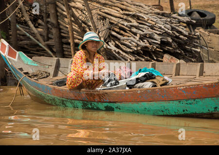 Kampung Pluk, Cambogia Foto Stock