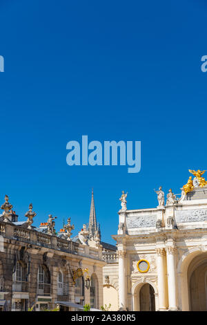 Torri di Saint Epvre Basilica di Nancy, Francia Foto Stock