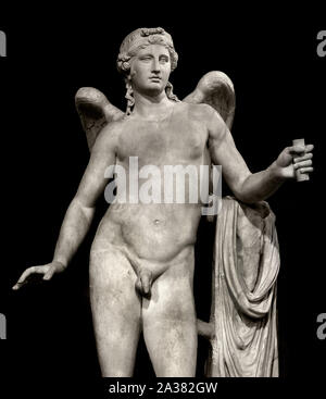 Eros, noto come il Borghese Genius. Copia romana di un originale greco del IV secolo A.C. Roma, Monte Cavallo,Marble H. 1.01 m., (la statua apparteneva a Domenico Biondo, il maggiordomo di papa Paolo V Borghese). Foto Stock