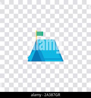 Icona di camp simbolo e segno. camp icona di colore per la progettazione del sito web e mobile app sviluppo. Semplice elemento dalla collezione di viaggio isolato sul retro nero Illustrazione Vettoriale