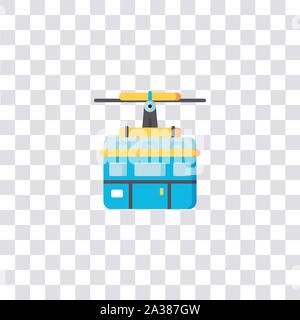 Cabinovia icona segno e simbolo. cabinovia icona di colore per la progettazione del sito web e mobile app sviluppo. Semplice elemento dalla collezione di viaggio Illustrazione Vettoriale