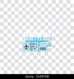 Biglietto aereo icona segno e simbolo. biglietto aereo icona di colore per la progettazione del sito web e mobile app sviluppo. Semplice elemento da viaggio isolat di raccolta Illustrazione Vettoriale