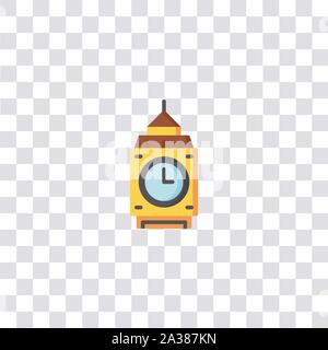 Big ben icona segno e simbolo. big ben icona di colore per la progettazione del sito web e mobile app sviluppo. Semplice elemento dalla collezione di viaggi isolati su blac Illustrazione Vettoriale
