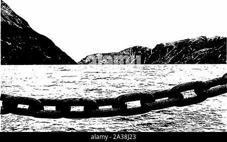 Abilmente e ornati in immagine di un bellissimo paesaggio nei colori bianco e nero ottica Foto Stock