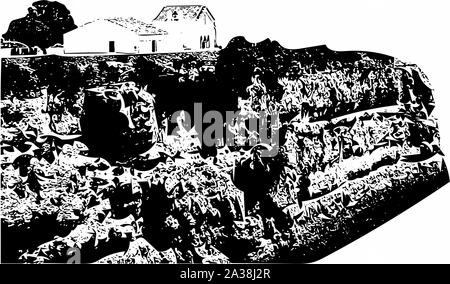 Abilmente e ornati in immagine di un bellissimo paesaggio nei colori bianco e nero ottica Foto Stock