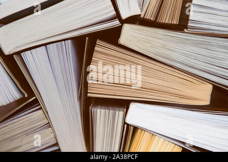 Aprire libri close up Foto Stock