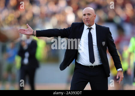 Roma, Italia. 06 ott 2019. Roma, Italia - Ottobre 06, 2019:Rolando Maran in azione durante il campionato italiano di una partita di calcio tra Roma e Cagliari, allo Stadio Olimpico di Roma. Credit: Indipendente Agenzia fotografica/Alamy Live News Foto Stock