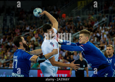 Zagabria, Croazia - 14 settembre 2019: EHF man's Championship League. PPD Zagreb vs. Paris Saint-Germain. In azione REMILI Nedim (18) Foto Stock