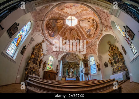 Hainzenberg, chiesa di pellegrinaggio Maria Rast, valle Zillertal, di Zell am Ziller, Tirolo, Austria Foto Stock