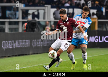 Simone Verdi (Torino FC) durante la Serie A TIM partita di calcio tra Torino FC e SSC Napoli allo Stadio Grande Torino il 6 ottobre, 2019 a Torino, Italia. Foto Stock