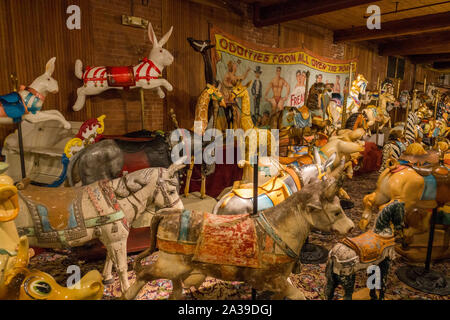 Museo della giostra a Bristol CT Foto Stock