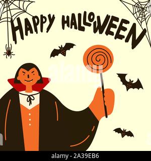 Festa di Halloween inviti o biglietti di auguri Illustrazione Vettoriale