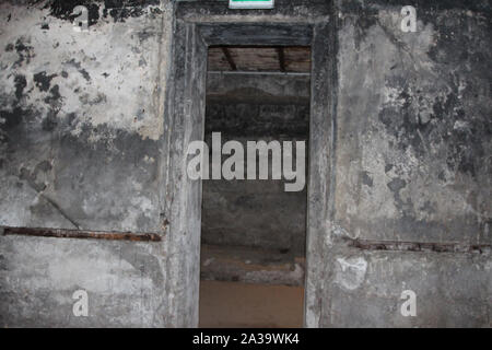 Juno Beach, Normandia 09/10/2017. Il D-Day, bunker, Tedesco Atlantic Wall difese oltre alla ricerca Juno Beach, zona di sbarco dei Canadesi. Foto Stock