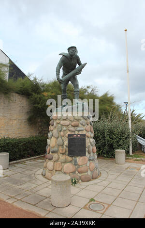 Spiaggia di spada, Normandia 09/10/2017. Il D-Day, memoriale per i liberatori e di coloro che hanno dato la loro vita. 6 Giugno 1944 Foto Stock