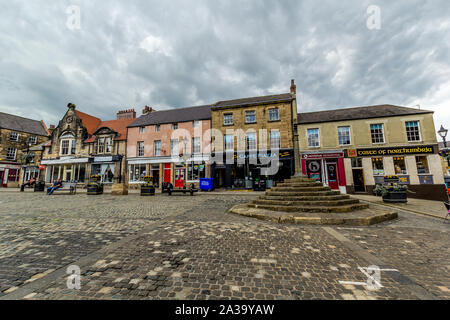 16, 07, 2019, Alnwick in Northumberland, Inghilterra, Regno Unito , il Vecchio Mercato Foto Stock