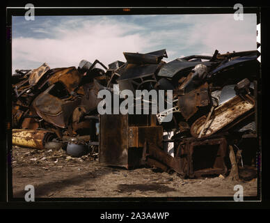 I rottami di ferro e salvage depot, Butte, Mont. Foto Stock