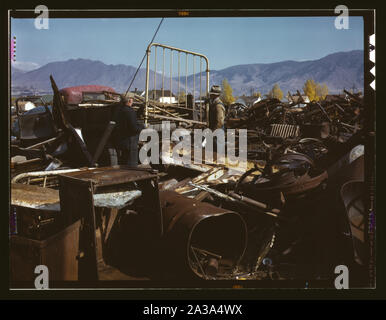 I rottami di ferro e salvage depot, Butte, Mont. Foto Stock