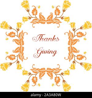 Progettazione di card di ringraziamento con realistica Foglie di autunno telaio. Vettore Illustrazione Vettoriale