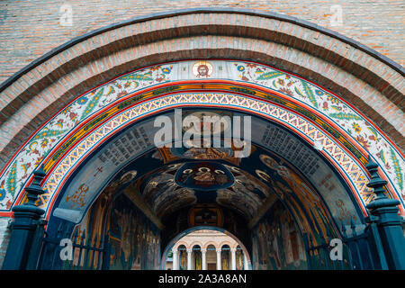 Bucarest, Romania - 27 Luglio 2019 : Monastero Antim Foto Stock