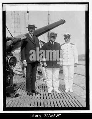 Sec. Wilbur ispezione S-45 a Washington. Navy Yard, 6/12/25 Foto Stock