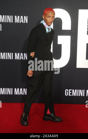 Hollywood, CA. 6 Ottobre, 2019. Jaden Smith al Gemelli Uomo Premiere al TCL Chinese Theatre in Hollywood, la California il 6 ottobre 2019. Credito: Faye Sadou/media/punzone Alamy Live News Foto Stock