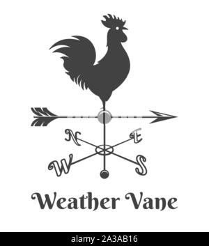 La Rooster meteo paletta rétro Illustrazione Vettoriale