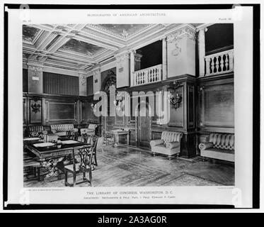 Senato Sala Lettura, Thomas Jefferson Building, la Biblioteca del Congresso di Washington, D.C. Foto Stock