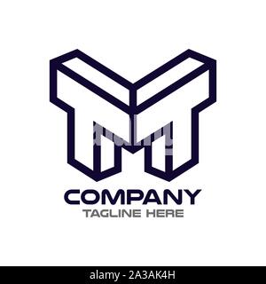 Lettere moderne TM e il logo MT Illustrazione Vettoriale