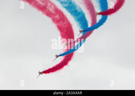 Le frecce rosse, Royal Air Force Aerobatic Team Display Foto Stock