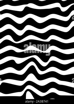 Abstract op-art sfondo, illusione ottica zebra pattern della pelle Illustrazione Vettoriale