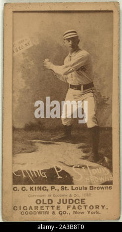 Re d'argento, St. Louis Browns, baseball card ritratto Foto Stock